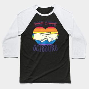 Lesbian Pride Flag Scissors Lesbian Pride Baseball T-Shirt